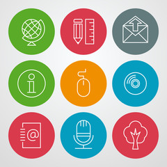 Wall Mural - vector line icons set. for web site design and mobile apps