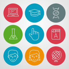 Wall Mural - vector line icons set. for web site design and mobile apps