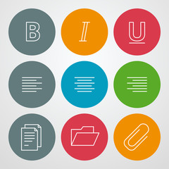 Wall Mural - vector line icons set. for web site design and mobile apps