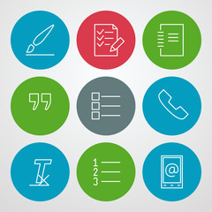 Wall Mural - Vector line icons set. For web site design and mobile apps