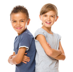 portrait of girl and boy