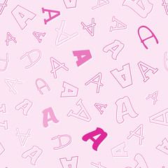 Poster - seamless pattern with A character