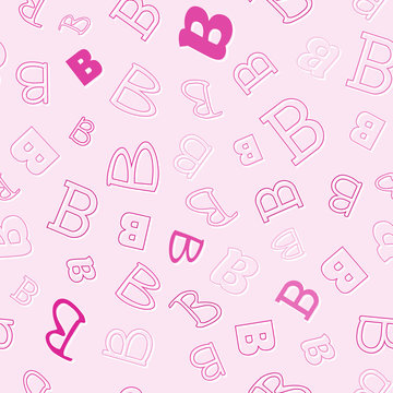 seamless pattern with character B