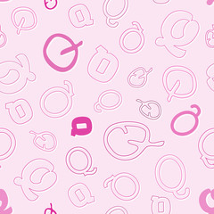 Poster - seamless pattern with character Q