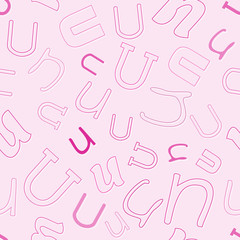 Poster - seamless pattern with character U