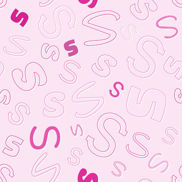 seamless pattern with character S