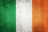 Fototapeta Uliczki - National flag of Ireland. Grungy effect.