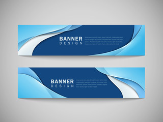 Canvas Print - smooth curve lines background advertising banner