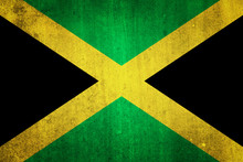 National Flag Of Jamaica. Grungy Effect.