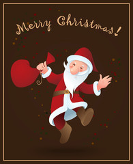 Sticker - Santa Claus - Christmas background