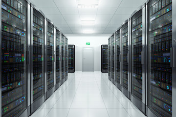 Poster - Server room in datacenter