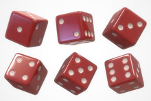 Dice Six Sides. Clipping Path Included.