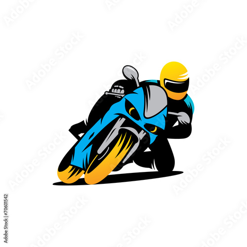 Naklejka ścienna Motorcycle races vector sign