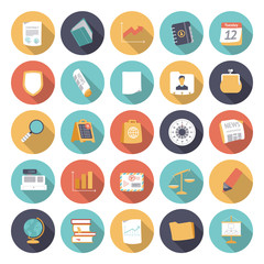 Wall Mural - Flat design icons for business and finance