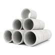concrete pipes isolated