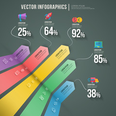 Wall Mural - vector abstract infographic flat design