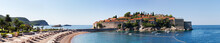 Famous Sveti Stefan Island In Montenegro, Modern Luxury Resort.