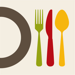 Poster - cutlery design