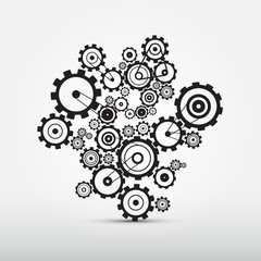 Poster - Vector Cogs - Gears Illustration