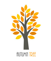 Wall Mural - autumn tree icon