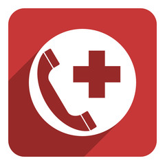 Fototapete - emergency call flat icon