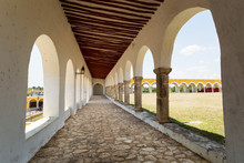 Exterior Corridor In The Izamal Convent