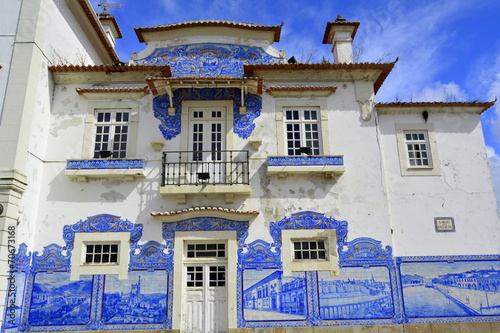 Fotografie, Obraz Fachada de la estación de Aveiro. Portugal