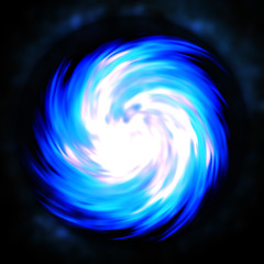 Wall Mural - Blue Fractal Spiral Abstract