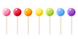 Set of colorful lollipops. Vector illustration.