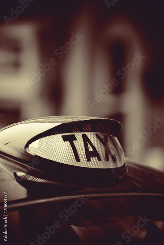Naklejka - mata magnetyczna na lodówkę London taxi