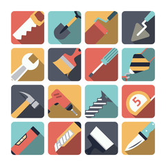 Wall Mural - Home Repair Tools Icons