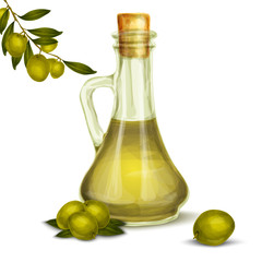 Poster - Olive oil bottle