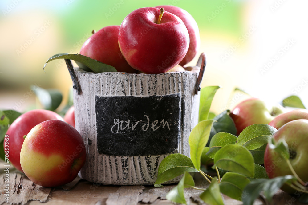 Juicy apples, close-up