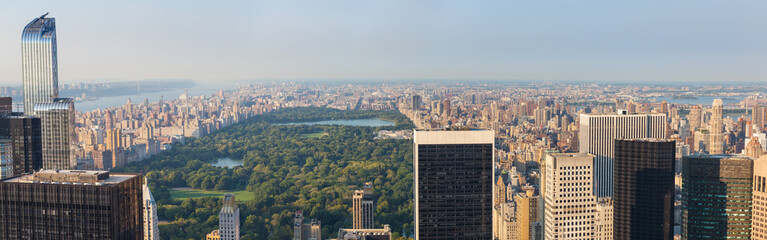 Wall Mural - Aerial View of Central Park and Upper Town, New York