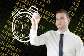 Poster - Composite image of business person drawing