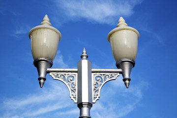 bangkok  street lamp in the sky   palaces  temple   abstract