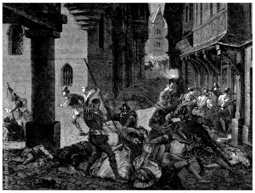 Fotografía Religion Wars : Saint Barthelemy Night - 16th century