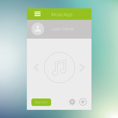 Poster - Flat Mobile UI Design. Vector eps 10.
