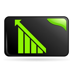 Fototapete - hausse sur bouton web rectangle vert