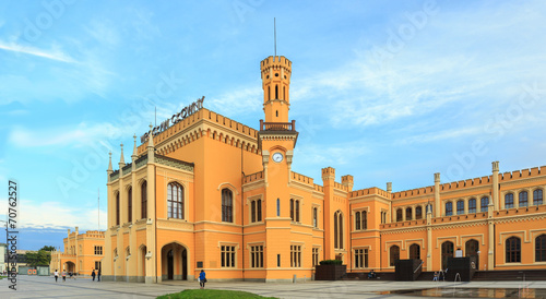 Obraz w ramie Restored Main railway station in Wroclaw, Poland