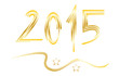Neujahr 2015 - Jahreszahl mit Sternen