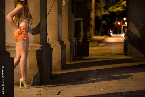 Fotografía Prostitute working on the street
