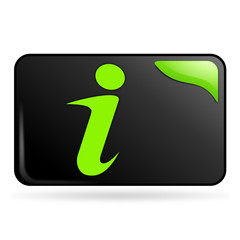 Sticker - information sur bouton web rectangle vert