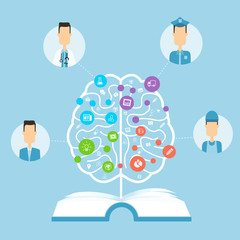 Poster - vector knowledge and creativity from education and learning