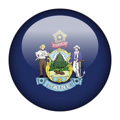 Sticker - Flag button - Maine