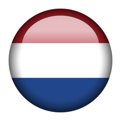 Wall Mural - Netherlands flag button
