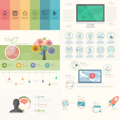 Wall Mural - set of infographics elements for presentation templates.