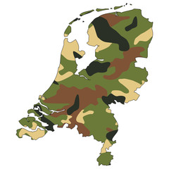 Wall Mural - Camo texture in map - Netherlands