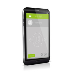 Poster - Flat Mobile UI Design on smartphone. Vector eps 10.