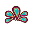 Colorful paisley vector for clipart, logo, wallpaper